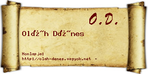 Oláh Dénes névjegykártya